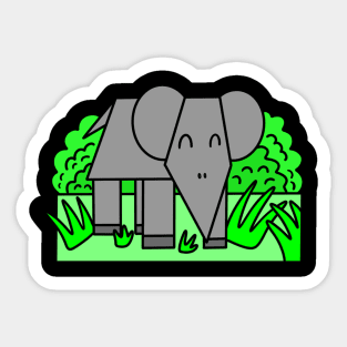 Funny geometric elephant Sticker